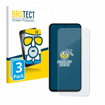 Parte frontale di una confezione del prodotto con il logo del marchio BROTECT. Accanto è raffigurato il dispositivo Samsung Ga