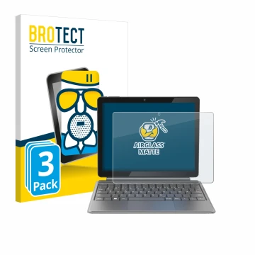 Parte frontale di una confezione del prodotto con il logo del marchio BROTECT. Accanto è raffigurato il dispositivo Alldocube 