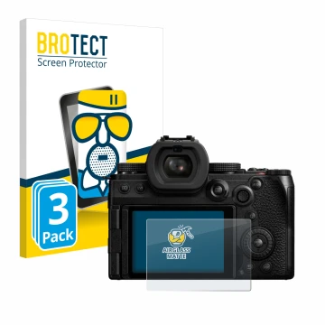 Parte frontale di una confezione del prodotto con il logo del marchio BROTECT. Accanto è raffigurato il dispositivo Panasonic 
