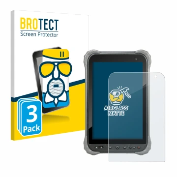 Parte frontale di una confezione del prodotto con il logo del marchio BROTECT. Accanto è raffigurato il dispositivo Juniper Sy