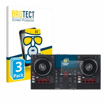 Parte frontale di una confezione del prodotto con il logo del marchio BROTECT. Accanto è raffigurato il dispositivo Numark Mix