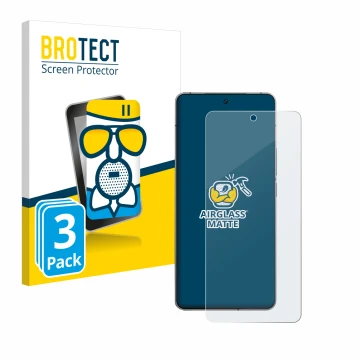 Parte frontale di una confezione del prodotto con il logo del marchio BROTECT. Accanto è raffigurato il dispositivo Vivo iQOO 