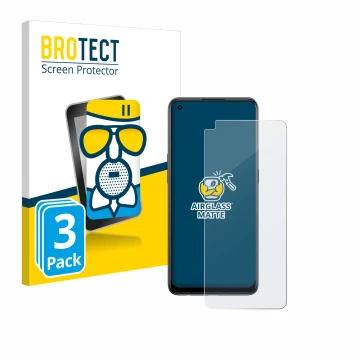 Parte frontale di una confezione del prodotto con il logo del marchio BROTECT. Accanto è raffigurato il dispositivo Oppo Reno 