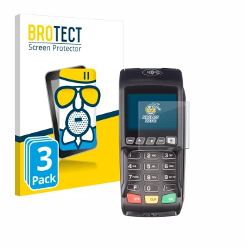 Parte frontale di una confezione del prodotto con il logo del marchio BROTECT. Accanto è raffigurato il dispositivo ingenico D