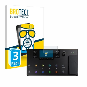 Parte frontale di una confezione del prodotto con il logo del marchio BROTECT. Accanto è raffigurato il dispositivo Line 6 Hel