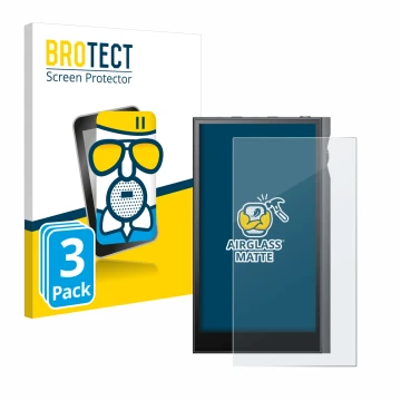 Parte frontale di una confezione del prodotto con il logo del marchio BROTECT. Accanto è raffigurato il dispositivo Astell&Ker