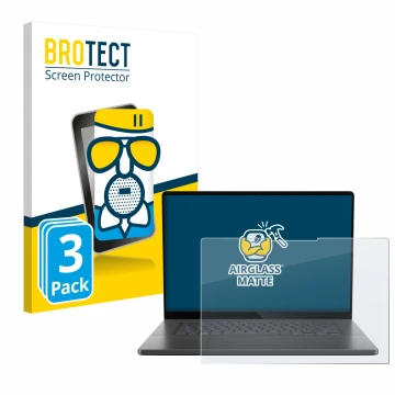 Parte frontale di una confezione del prodotto con il logo del marchio BROTECT. Accanto è raffigurato il dispositivo ASUS ROG Z