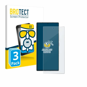 Parte frontale di una confezione del prodotto con il logo del marchio BROTECT. Accanto è raffigurato il dispositivo Nubia Z60 