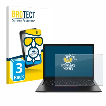 Parte frontale di una confezione del prodotto con il logo del marchio BROTECT. Accanto è raffigurato il dispositivo Lenovo Thi