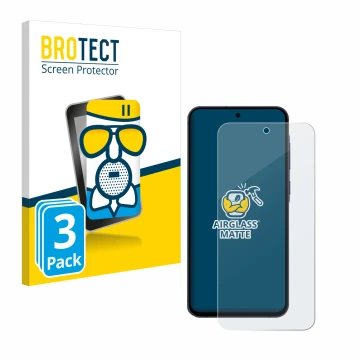 Parte frontale di una confezione del prodotto con il logo del marchio BROTECT. Accanto è raffigurato il dispositivo Samsung Ga