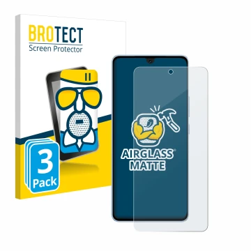 Parte frontale di una confezione del prodotto con il logo del marchio BROTECT. Accanto è raffigurato il dispositivo Vivo iQOO 
