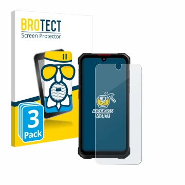 Parte frontale di una confezione del prodotto con il logo del marchio BROTECT. Accanto è raffigurato il dispositivo Hotwav Cyb