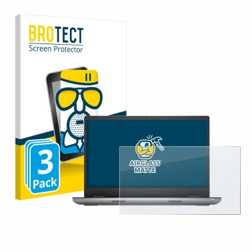 Parte frontale di una confezione del prodotto con il logo del marchio BROTECT. Accanto è raffigurato il dispositivo Dell Preci