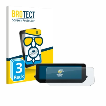 Parte frontale di una confezione del prodotto con il logo del marchio BROTECT. Accanto è raffigurato il dispositivo BMW CE 04 