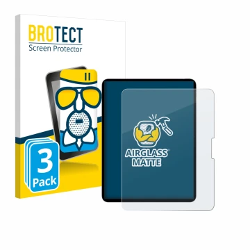 Parte frontale di una confezione del prodotto con il logo del marchio BROTECT. Accanto è raffigurato il dispositivo Apple iPad