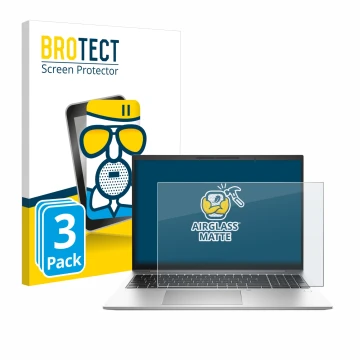 Parte frontale di una confezione del prodotto con il logo del marchio BROTECT. Accanto è raffigurato il dispositivo HP EliteBo