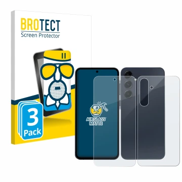 Parte frontale di una confezione del prodotto con il logo del marchio BROTECT. Accanto è raffigurato il dispositivo Samsung Ga