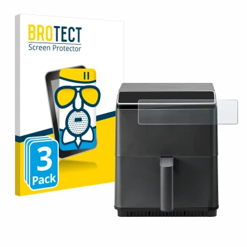 Parte frontale di una confezione del prodotto con il logo del marchio BROTECT. Accanto è raffigurato il dispositivo Cosori CAF