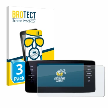 Parte frontale di una confezione del prodotto con il logo del marchio BROTECT. Accanto è raffigurato il dispositivo Skoda Kami