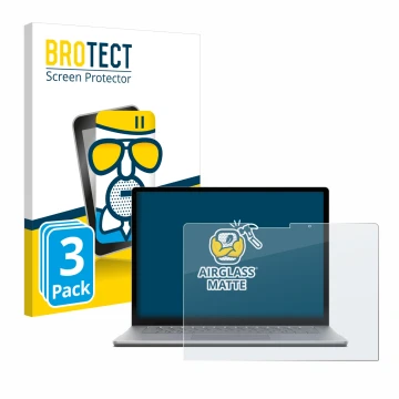 Parte frontale di una confezione del prodotto con il logo del marchio BROTECT. Accanto è raffigurato il dispositivo Microsoft 