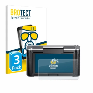 Parte frontale di una confezione del prodotto con il logo del marchio BROTECT. Accanto è raffigurato il dispositivo Revopoint 