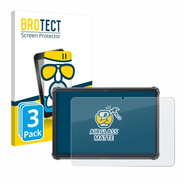 Parte frontale di una confezione del prodotto con il logo del marchio BROTECT. Accanto è raffigurato il dispositivo Oukitel RT