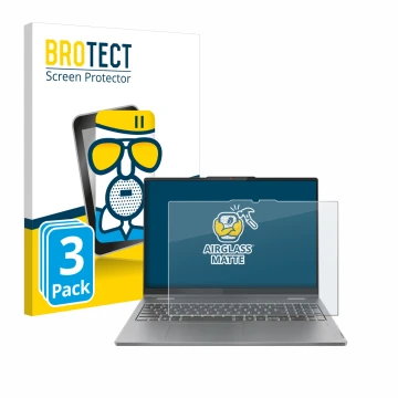 Parte frontale di una confezione del prodotto con il logo del marchio BROTECT. Accanto è raffigurato il dispositivo Lenovo Ide