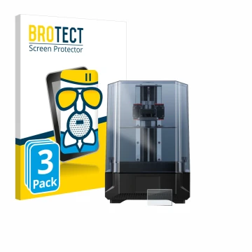 Parte frontale di una confezione del prodotto con il logo del marchio BROTECT. Accanto è raffigurato il dispositivo Anycubic P