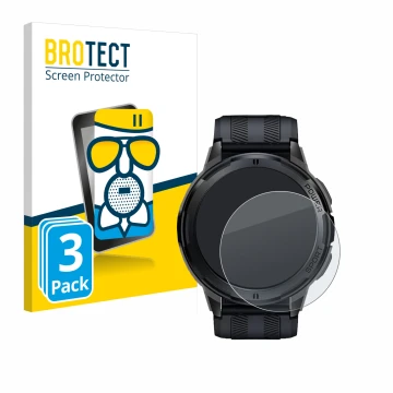 Parte frontale di una confezione del prodotto con il logo del marchio BROTECT. Accanto è raffigurato il dispositivo Oukitel BT