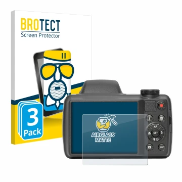 Parte frontale di una confezione del prodotto con il logo del marchio BROTECT. Accanto è raffigurato il dispositivo Kodak Pixp