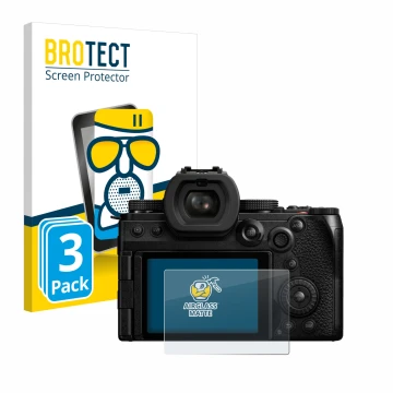 Parte frontale di una confezione del prodotto con il logo del marchio BROTECT. Accanto è raffigurato il dispositivo Panasonic 