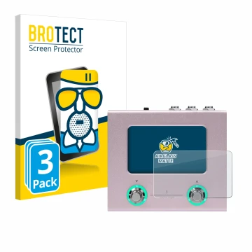 Parte frontale di una confezione del prodotto con il logo del marchio BROTECT. Accanto è raffigurato il dispositivo Hotone Amp
