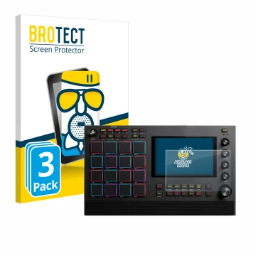 Parte frontale di una confezione del prodotto con il logo del marchio BROTECT. Accanto è raffigurato il dispositivo Akai MPC L