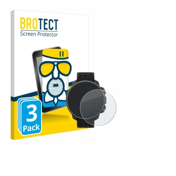 Parte frontale di una confezione del prodotto con il logo del marchio BROTECT. Accanto è raffigurato il dispositivo Suunto Ver