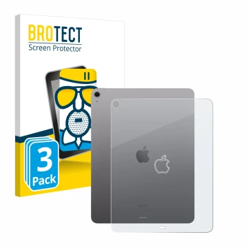 Parte frontale di una confezione del prodotto con il logo del marchio BROTECT. Accanto è raffigurato il dispositivo Apple iPad