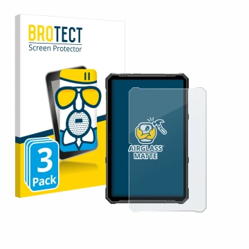Parte frontale di una confezione del prodotto con il logo del marchio BROTECT. Accanto è raffigurato il dispositivo Ulefone Ar