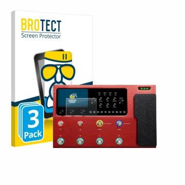 Parte frontale di una confezione del prodotto con il logo del marchio BROTECT. Accanto è raffigurato il dispositivo Valeton GP