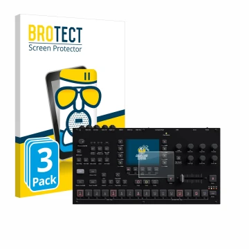 Parte frontale di una confezione del prodotto con il logo del marchio BROTECT. Accanto è raffigurato il dispositivo Elektron O