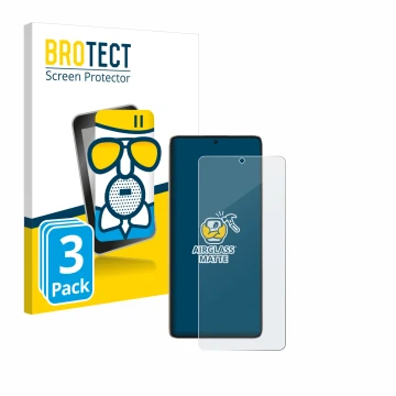 Parte frontale di una confezione del prodotto con il logo del marchio BROTECT. Accanto è raffigurato il dispositivo Xiaomi Poc