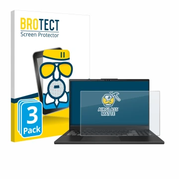 Parte frontale di una confezione del prodotto con il logo del marchio BROTECT. Accanto è raffigurato il dispositivo ASUS VivoB
