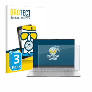 Parte frontale di una confezione del prodotto con il logo del marchio BROTECT. Accanto è raffigurato il dispositivo ASUS Vivob