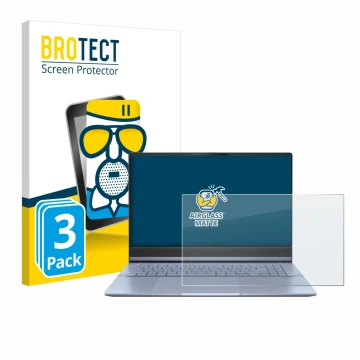 Parte frontale di una confezione del prodotto con il logo del marchio BROTECT. Accanto è raffigurato il dispositivo ASUS Vivob