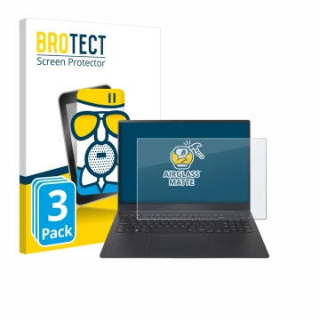 Parte frontale di una confezione del prodotto con il logo del marchio BROTECT. Accanto è raffigurato il dispositivo LG gram Pr