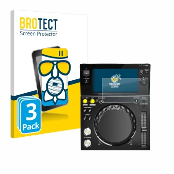 Parte frontale di una confezione del prodotto con il logo del marchio BROTECT. Accanto è raffigurato il dispositivo Pioneer XD