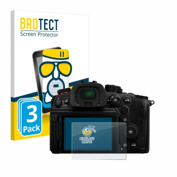 Parte frontale di una confezione del prodotto con il logo del marchio BROTECT. Accanto è raffigurato il dispositivo Panasonic 