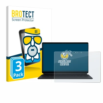 Parte frontale di una confezione del prodotto con il logo del marchio BROTECT. Accanto è raffigurato il dispositivo ASUS ProAr