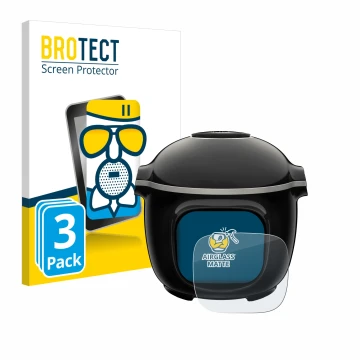 Parte frontale di una confezione del prodotto con il logo del marchio BROTECT. Accanto è raffigurato il dispositivo Moulinex C