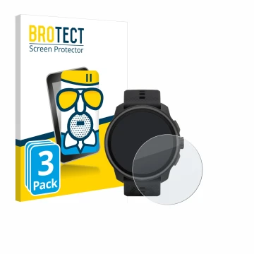 Parte frontale di una confezione del prodotto con il logo del marchio BROTECT. Accanto è raffigurato il dispositivo Suunto Rac