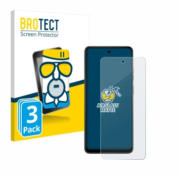 Parte frontale di una confezione del prodotto con il logo del marchio BROTECT. Accanto è raffigurato il dispositivo Motorola M