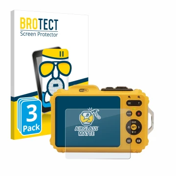 Parte frontale di una confezione del prodotto con il logo del marchio BROTECT. Accanto è raffigurato il dispositivo Kodak Pixp